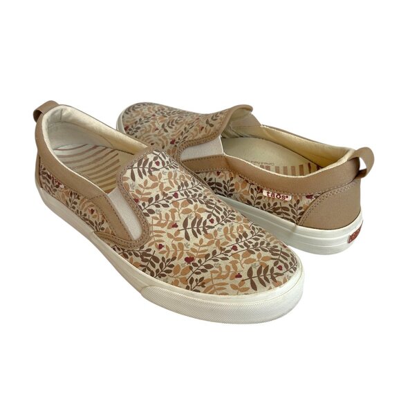 Taos Rubber Soul Slip-On Sneaker, Tan Branch Size 10 - Picture 1 of 9